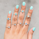 Opal Minimalist Ring, Dainty Opal Ring, Delicate Silver Ring, October Birthstone Ring