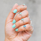 Opal Minimalist Ring, Dainty Opal Ring, Delicate Silver Ring, October Birthstone Ring