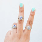 Oval Moonstone Ring, Unique Stone Ring