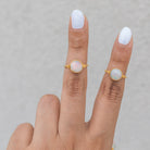 Genuine Opal Ring, Gold Vermeil Ring
