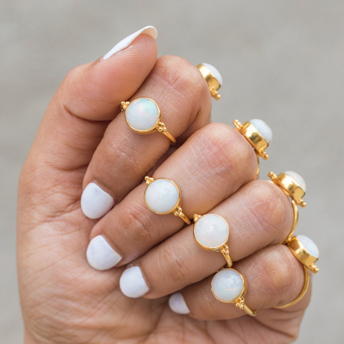 Genuine Opal Ring, Gold Vermeil Ring