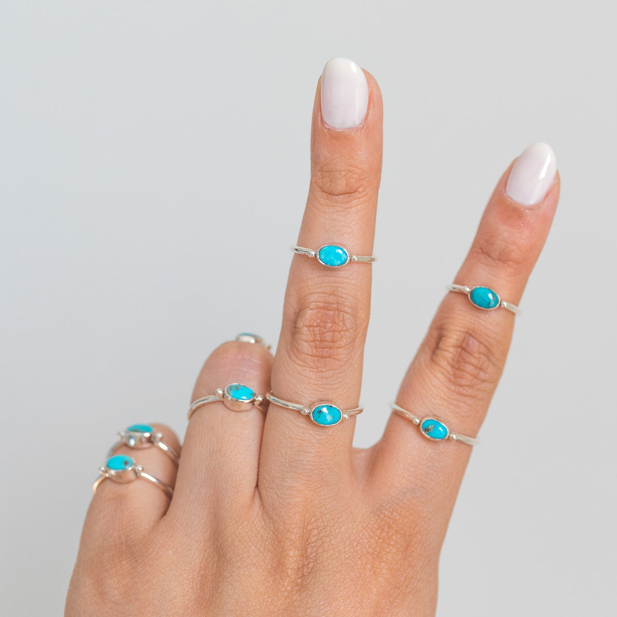 Tiny Turquoise Ring, Oval Turquoise Ring