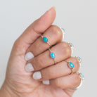 Tiny Turquoise Ring, Oval Turquoise Ring