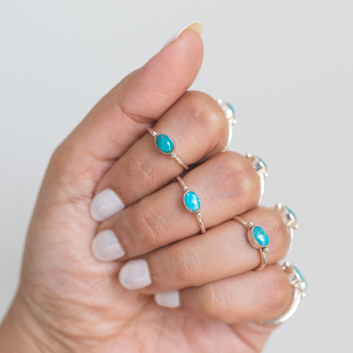 Tiny Turquoise Ring, Oval Turquoise Ring