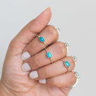 Tiny Turquoise Ring, Oval Turquoise Ring