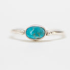 Tiny Turquoise Ring, Oval Turquoise Ring