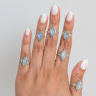 Marquise Moonstone Ring, Moonstone Crystal, Gypsy Boho Ring