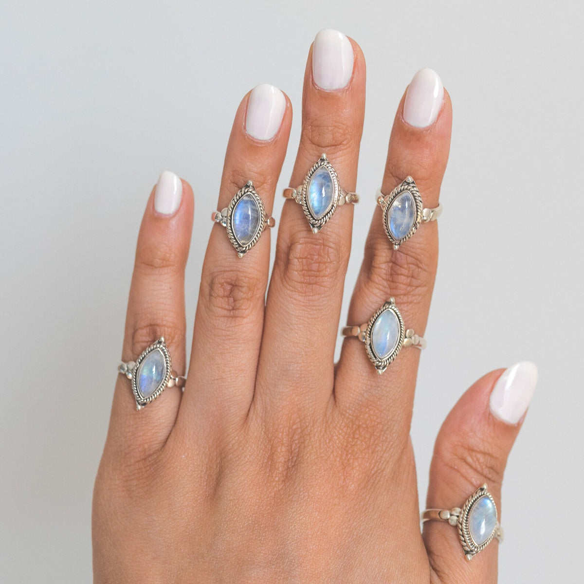 Marquise Moonstone Ring, Moonstone Crystal, Gypsy Boho Ring