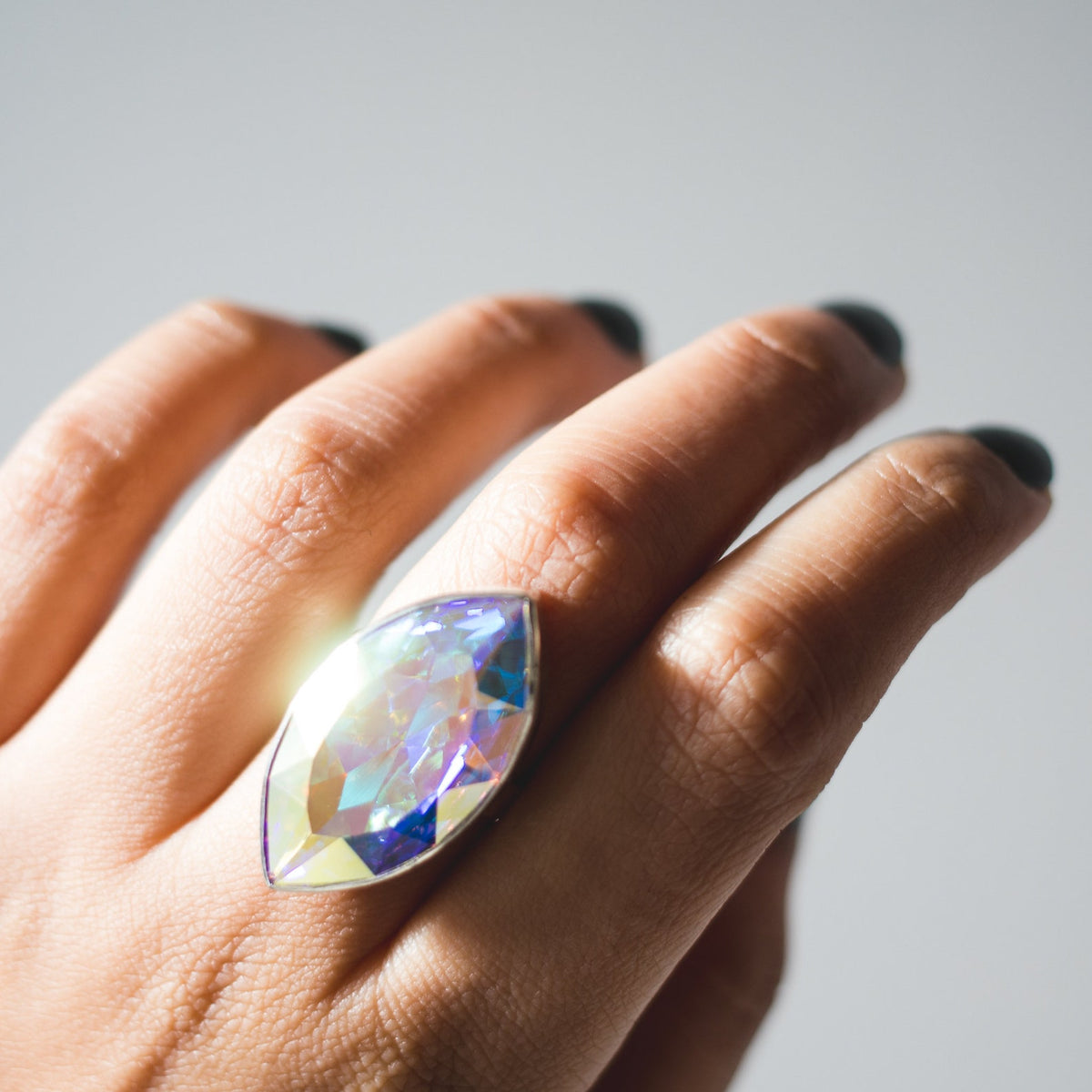 Swarovski Crystal Ring, Large Marquise Ring