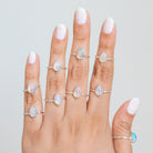 Pear Opal Ring, Opal Birthstone Ring