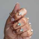 Pear Opal Ring, Opal Birthstone Ring