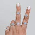 Oval Moonstone Ring, Sterling Silver Ring