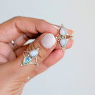 Natural Opal Ring, Teardrop Fire Opal Ring, Opal Gemstone Ring