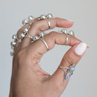 Teardrop Stone Ring, Boho Moonstone Ring