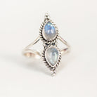 Teardrop Stone Ring, Boho Moonstone Ring