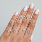 Rose Quartz Ring, Dainty Crystal Ring