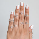 Rose Quartz Ring, Dainty Crystal Ring