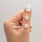 Round Moonstone - Gold Vermeil Ring