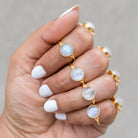 Round Moonstone - Gold Vermeil Ring
