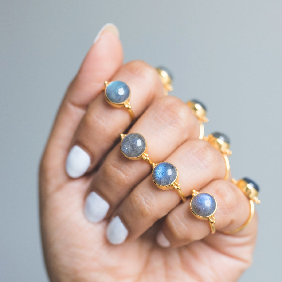 Labradorite Ring, Gold Vermeil Ring