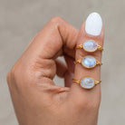 Oval Moonstone - Gold Vermeil Ring