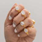 Oval Moonstone - Gold Vermeil Ring