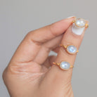 Oval Moonstone - Gold Vermeil Ring