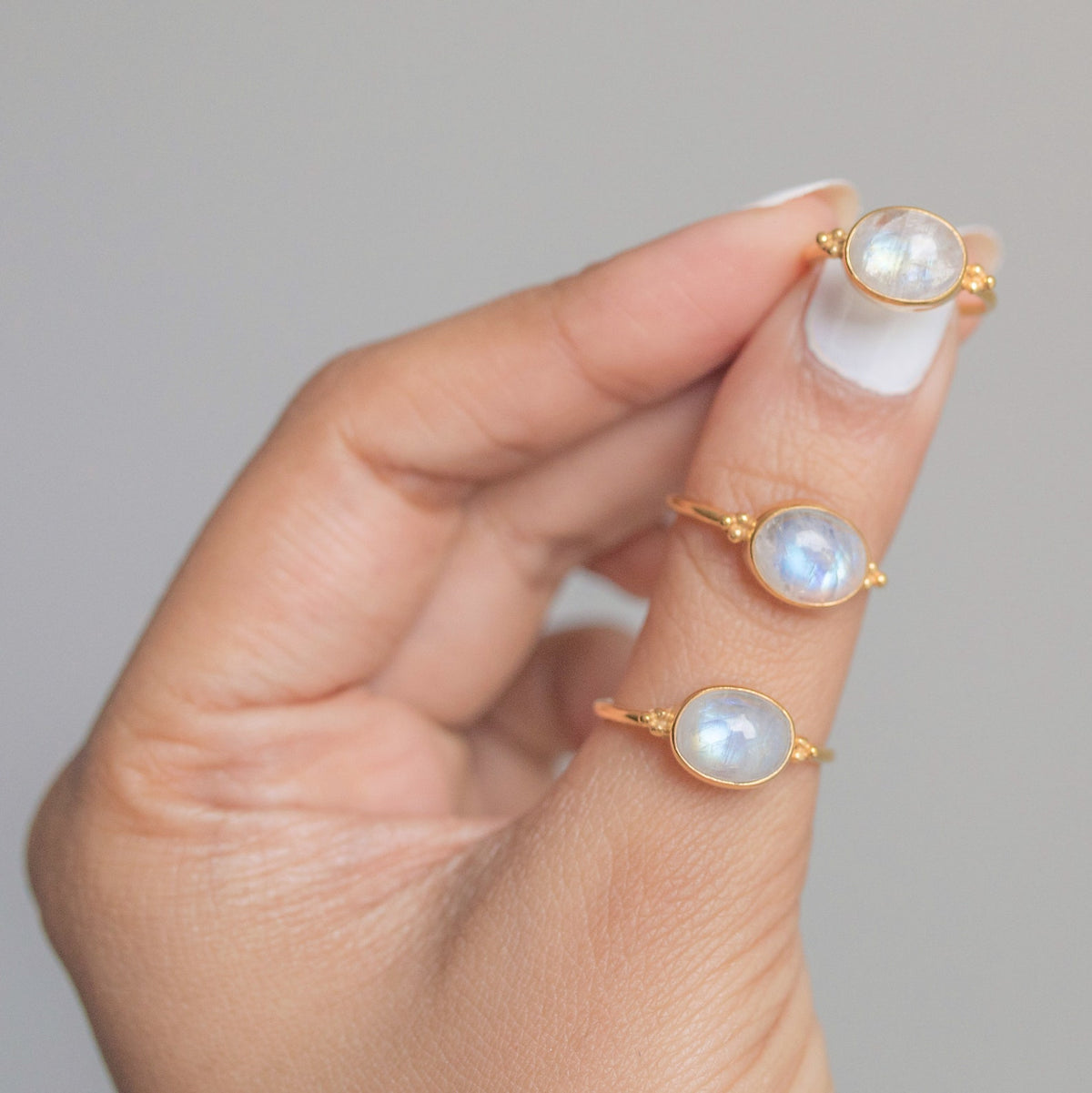Oval Moonstone - Gold Vermeil Ring