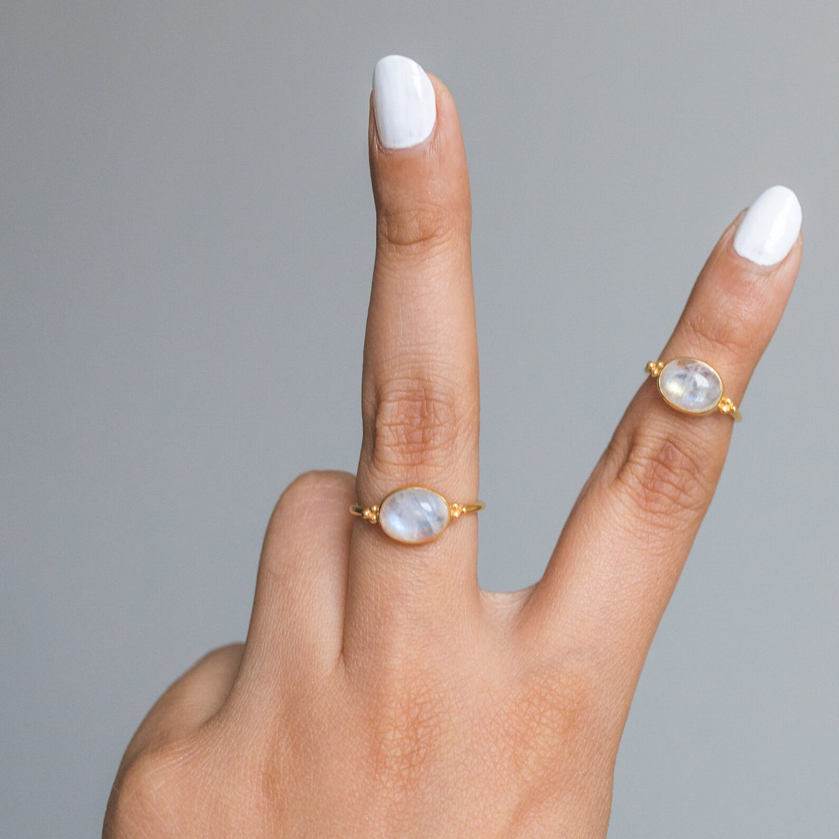 Oval Moonstone - Gold Vermeil Ring