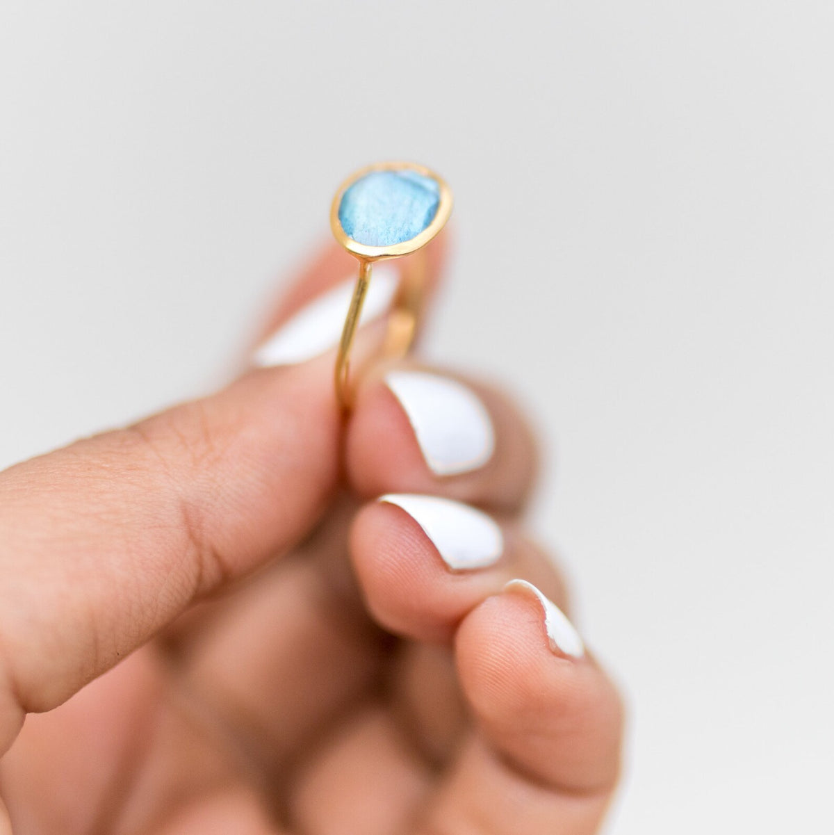Labradorite Gold Vermeil Ring, Rainbow Labradorite Ring