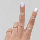 Pear Moonstone Ring, Gold Vermeil Ring