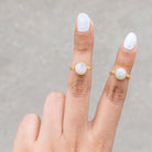 Genuine Opal Ring, Gold Vermeil Ring