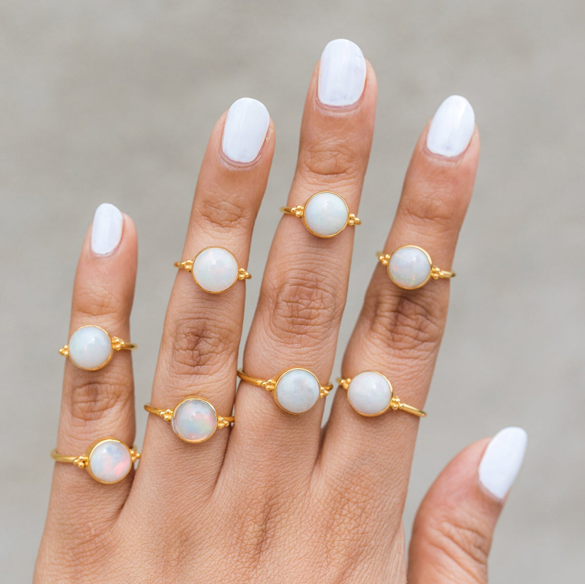 Genuine Opal Ring, Gold Vermeil Ring
