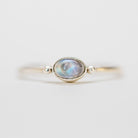 Minimalist Moonstone Ring, Dainty Bridesmaid Ring