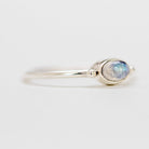 Minimalist Moonstone Ring, Dainty Bridesmaid Ring
