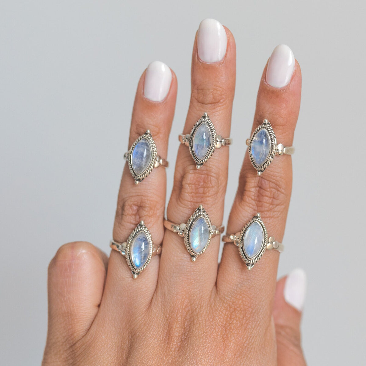 Marquise Moonstone Ring, Moonstone Crystal, Gypsy Boho Ring