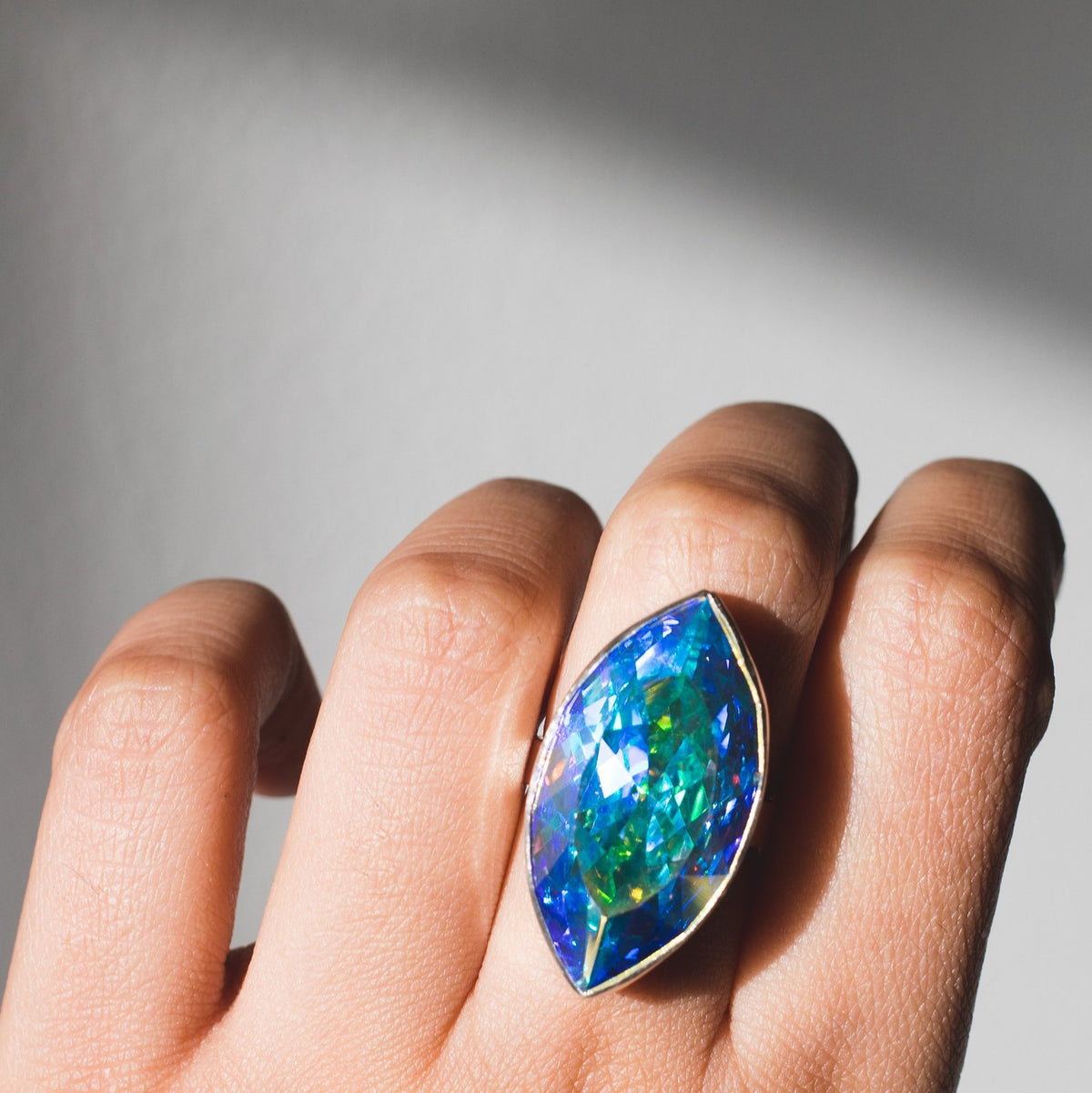 Swarovski Crystal Ring, Large Marquise Ring