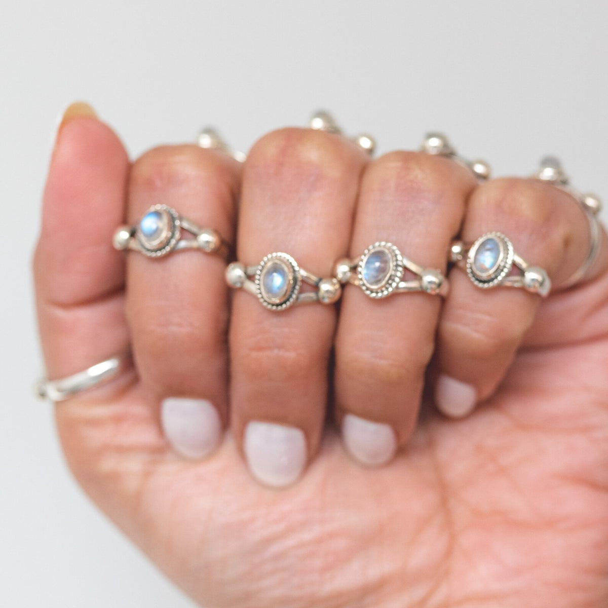 Blue Moonstone Ring