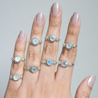 Blue Moonstone Ring, June Birthstone Ring