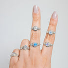 Blue Moonstone Ring, June Birthstone Ring