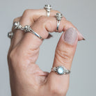 Blue Moonstone Ring, June Birthstone Ring