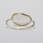 Faceted Moonstone Delicate Silver Ring, June Birthstone Ring