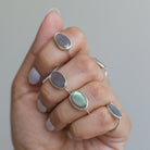 Faceted Labradorite Rings, Galaxy Ring