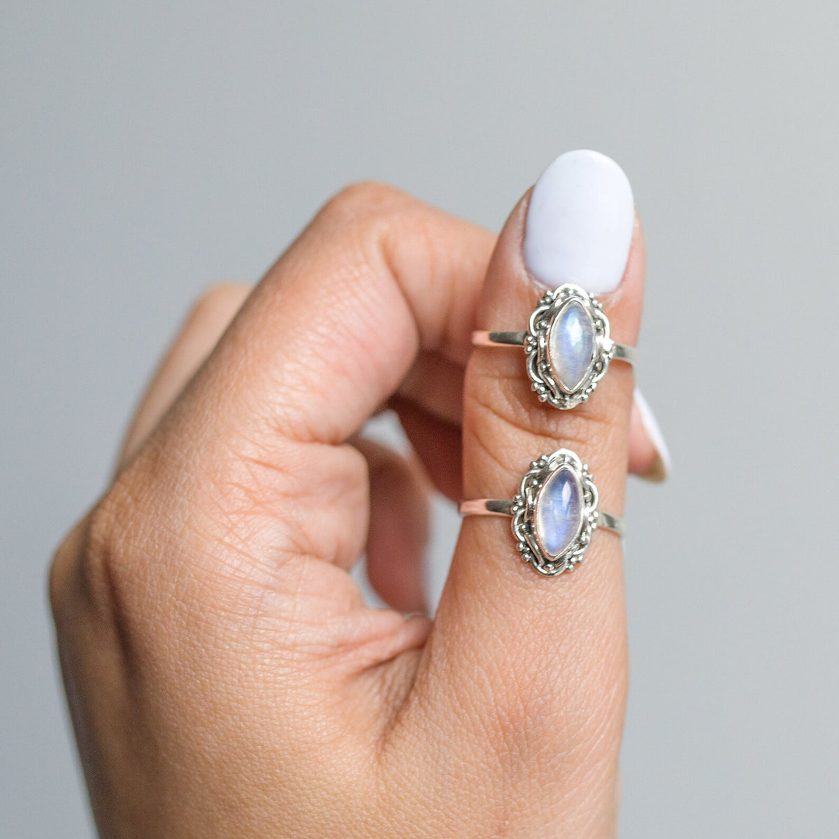 Marquise Moonstone Ring, Moonstone Crystal, Gypsy Boho Ring