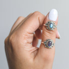 Oval Labradorite Ring, Boho Silver Ring