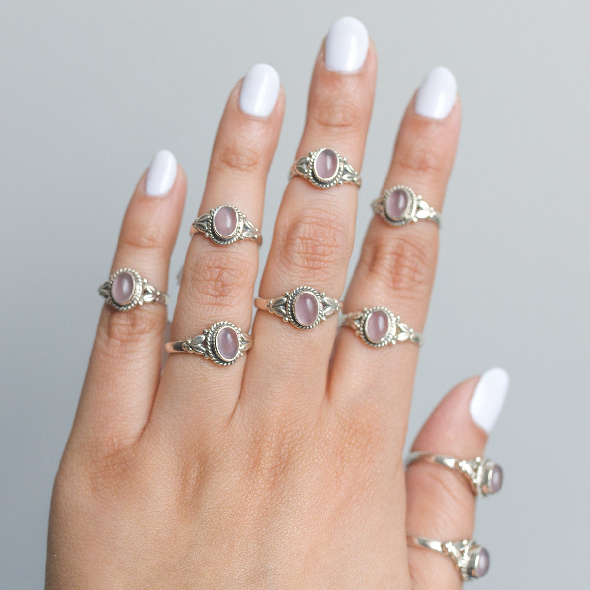 Sterling Silver Rose Quartz Ring