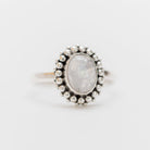 Oval Moonstone Ring, Ethnic Fusion Ring