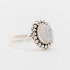 Oval Moonstone Ring, Ethnic Fusion Ring