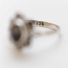 Oval Labradorite Ring, Tibetan Silver Ring