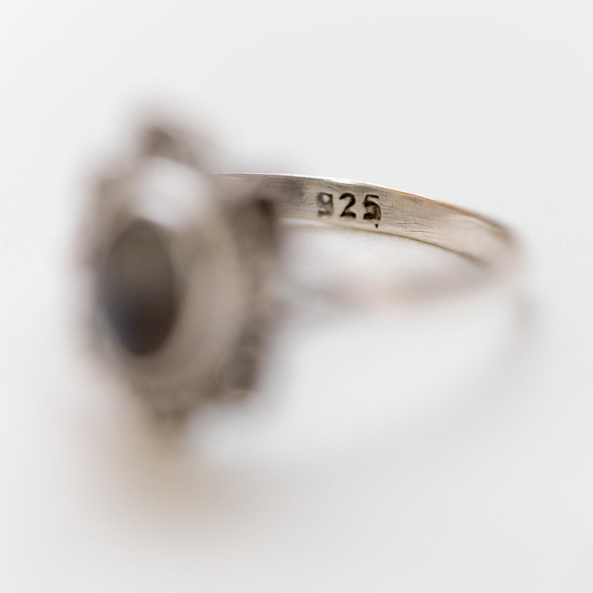 Oval Labradorite Ring, Tibetan Silver Ring